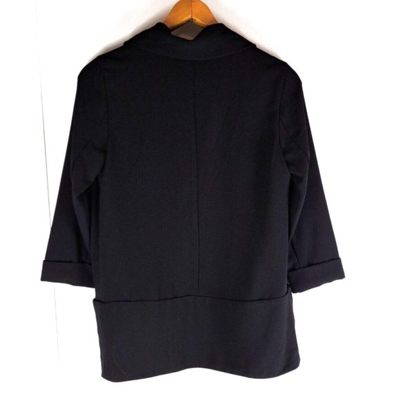 Womens Joan Vass Blazer NWT NEW Black Open Front Lightweight Career Small - Picture 4 of 6